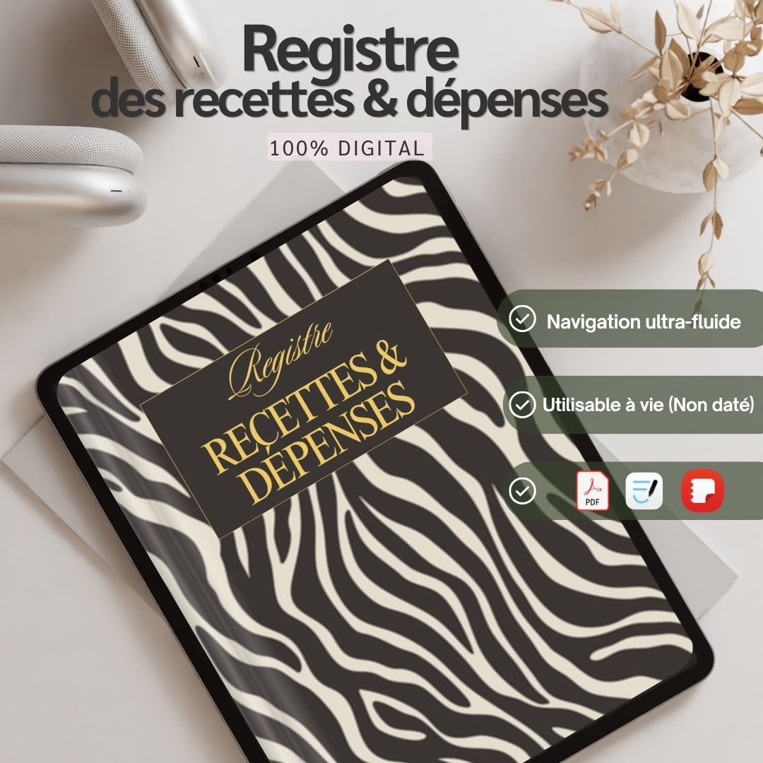 Registre des recettes et dépenses (100% Digital)