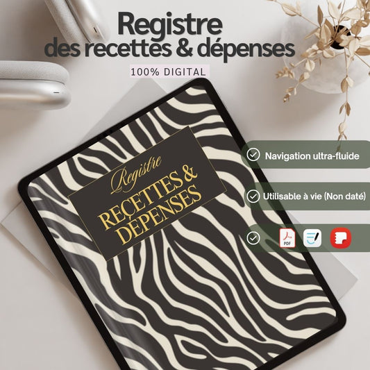 Registre des recettes et dépenses (100% Digital)