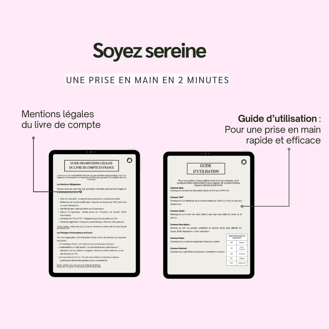 Registre des recettes et dépenses (100% Digital)